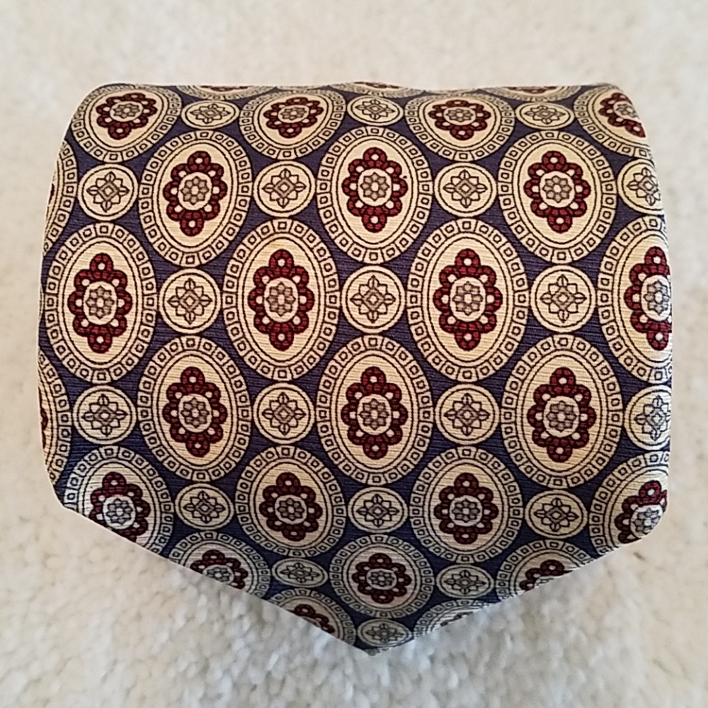 Pride Of England All Silk Geometric Men's Necktie